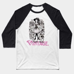 Vintage girl Baseball T-Shirt